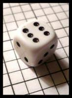 Dice : Dice - 6D - White with Black Pips Rounded Corners - Ebay July 2010